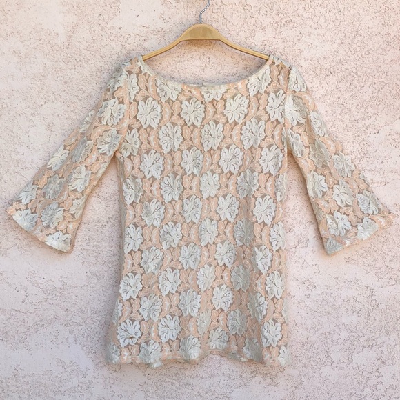 Bread & Butterflies Lace Tunic Top - Picture 1 of 5